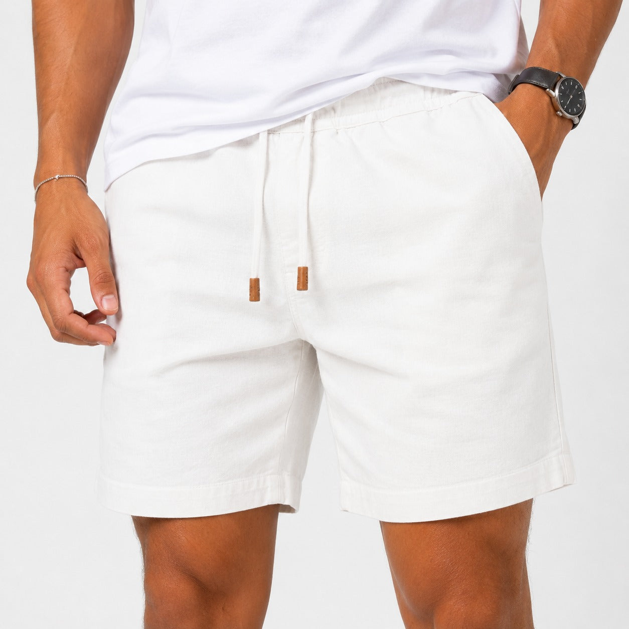 Bermuda de linho masculina